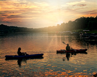 Kayaks & Sunset
