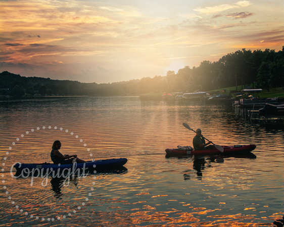 Kayaks & Sunset